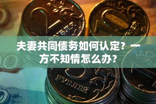 济南夫妻共同债务如何认定？一方不知情怎么办？