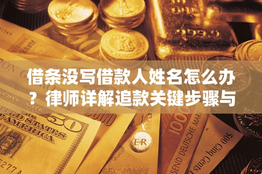 济南借条没写借款人姓名怎么办？律师详解追款关键步骤与证据链构建