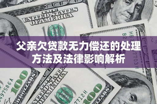 济南父亲欠贷款无力偿还的处理方法及法律影响解析