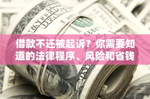 济南借款不还被起诉？你需要知道的法律程序、风险和省钱技巧
